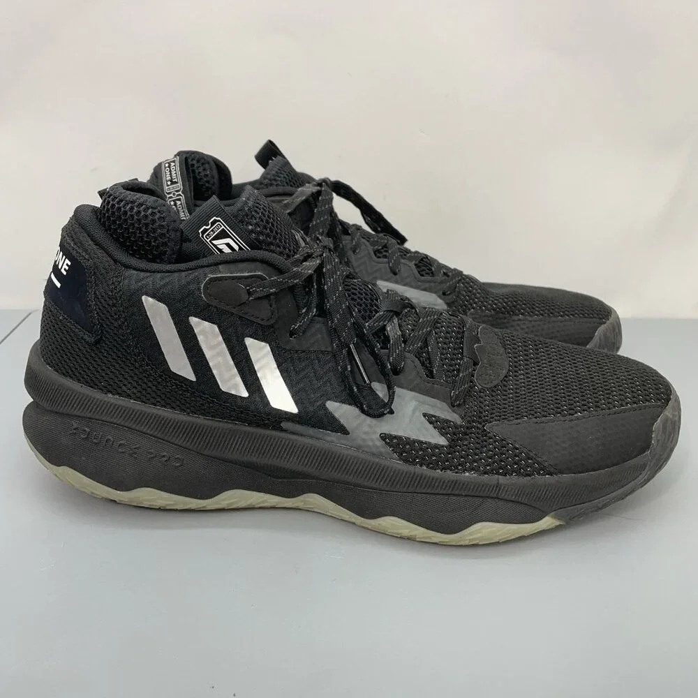 Adidas Dame 8 Admit One Basketball Mid Sneakers Shoes Athletic Black Mens 12